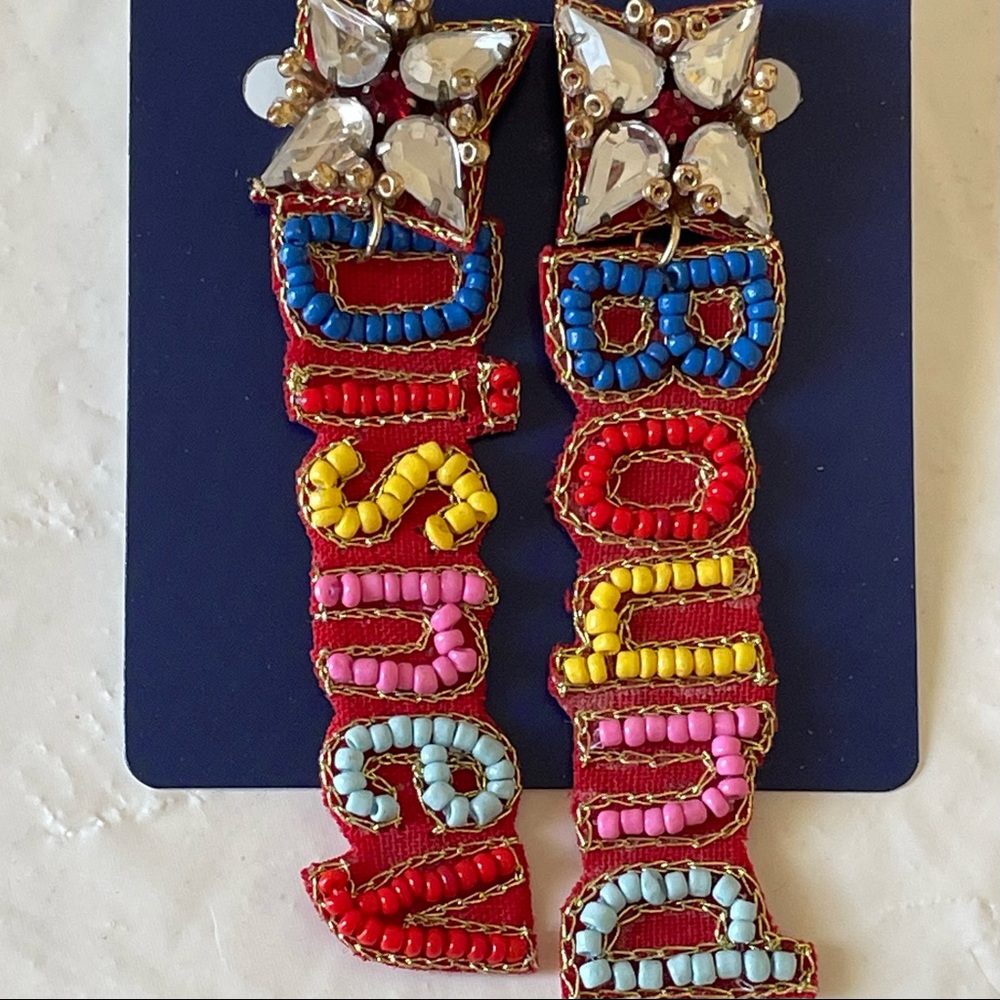 🎉❤️ NEW Multicolor Beaded and Crystal Disney Bound Earrings